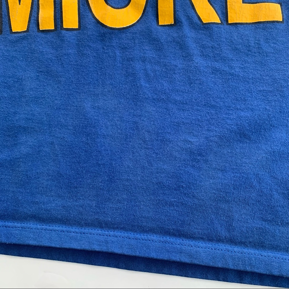 032 - VINTAGE 90s MICKEY MOUSE WALT DISNEY CARTOON BLUE SHORT SLEEVE T SHIRT - Picture 5 of 5